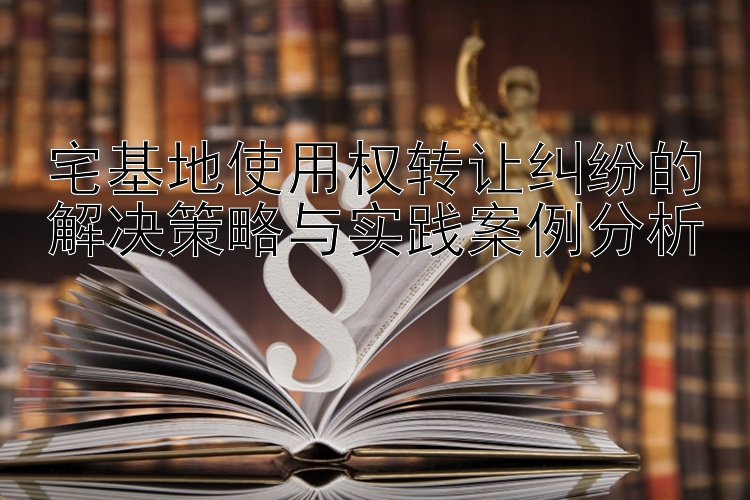 宅基地使用权转让纠纷的解决策略与实践案例分析