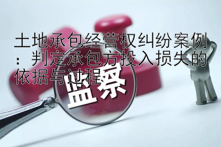 土地承包经营权纠纷案例：判定承包方投入损失的依据与过程