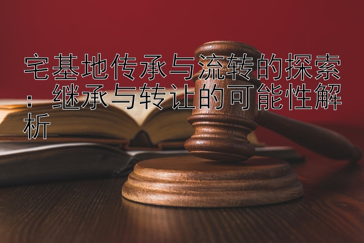 宅基地传承与流转的探索：继承与转让的可能性解析