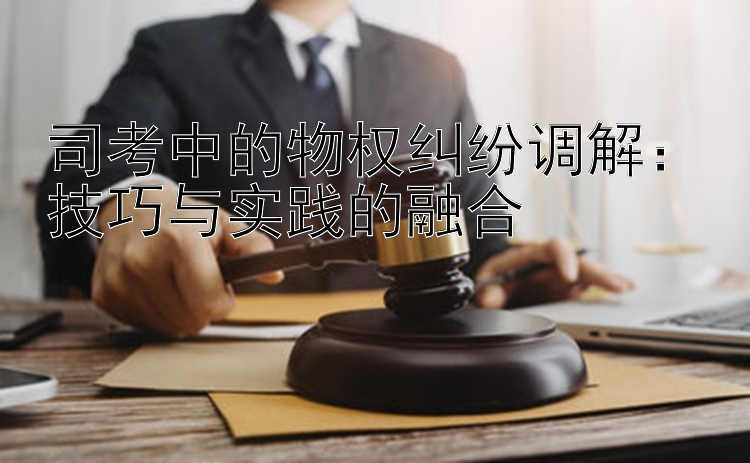 司考中的物权纠纷调解：技巧与实践的融合