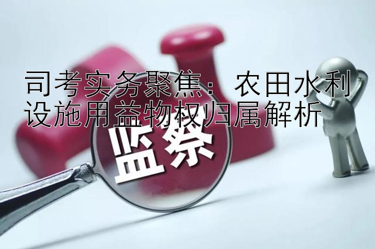 司考实务聚焦：农田水利设施用益物权归属解析