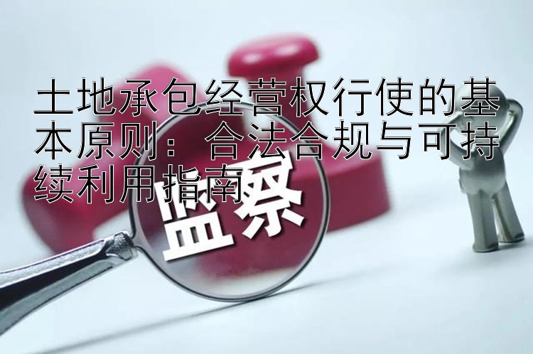 土地承包经营权行使的基本原则：合法合规与可持续利用指南