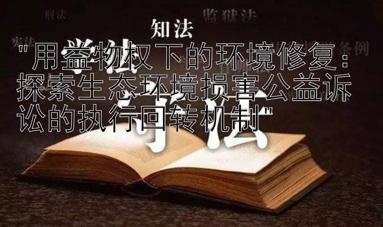 用益物权下的环境修复：探索生态环境损害公益诉讼的执行回转机制