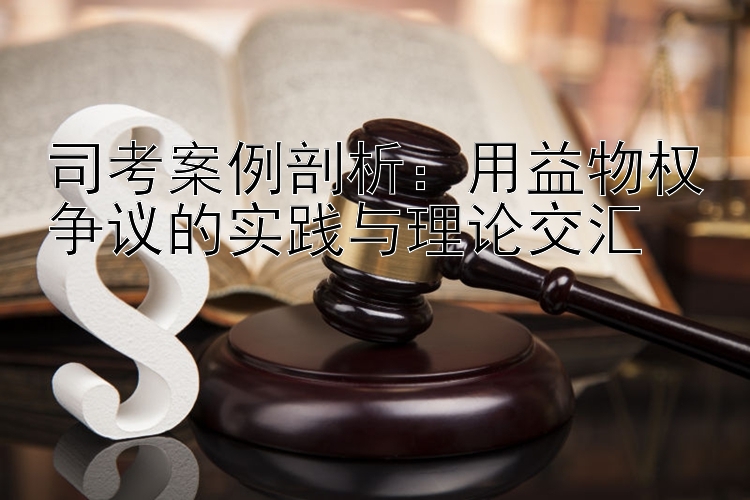 司考案例剖析：用益物权争议的实践与理论交汇