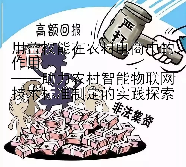 用益权能在农村电商中的作用  
——助力农村智能物联网技术标准制定的实践探索