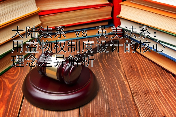 大陆法系 vs 英美法系：用益物权制度设计的核心理念差异解析