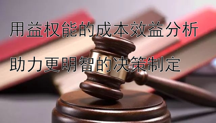 用益权能的成本效益分析  
助力更明智的决策制定