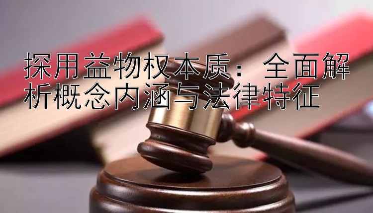 探用益物权本质：全面解析概念内涵与法律特征