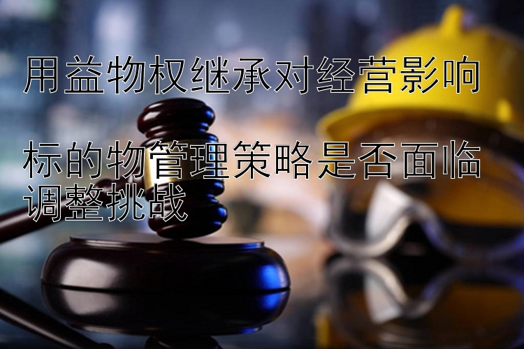 用益物权继承对经营影响  
标的物管理策略是否面临调整挑战