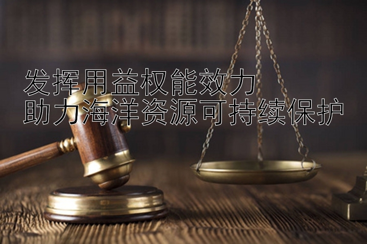 发挥用益权能效力  
助力海洋资源可持续保护