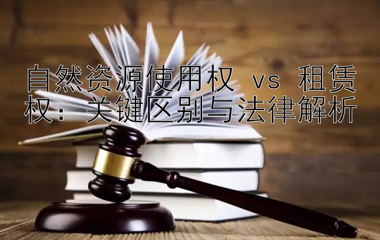 自然资源使用权 vs 租赁权：关键区别与法律解析