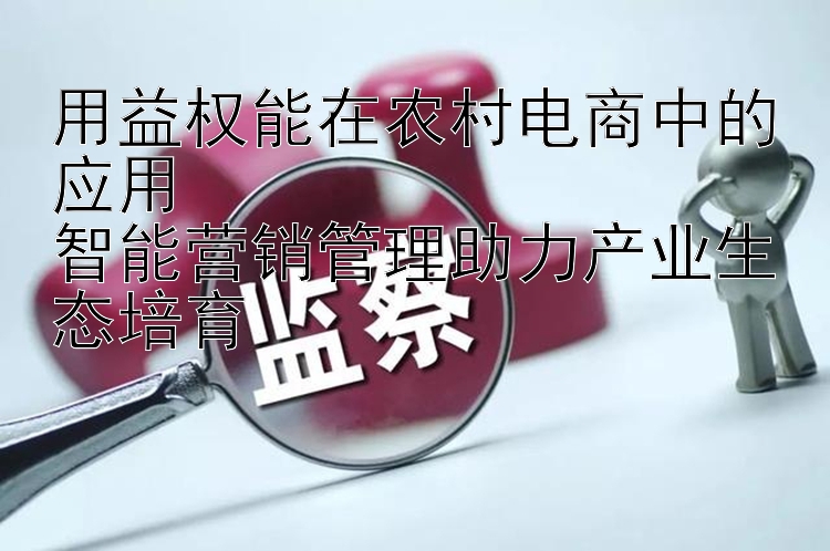 用益权能在农村电商中的应用  
智能营销管理助力产业生态培育