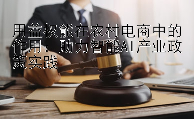 用益权能在农村电商中的作用：助力智能AI产业政策实践