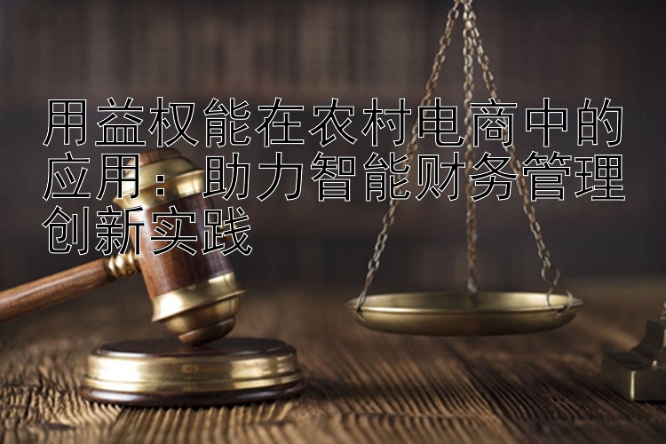 用益权能在农村电商中的应用：助力智能财务管理创新实践